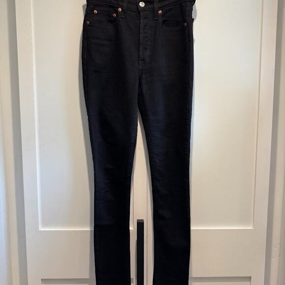 Re/Done Originals Black Slim Straight Jeans Size 27 | 90s Vintage-Inspired - Picture 4 of 8